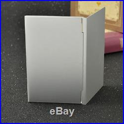100 pcs. Pocket Stainless Steel Look Metal Business ID Credit Card Holder Case