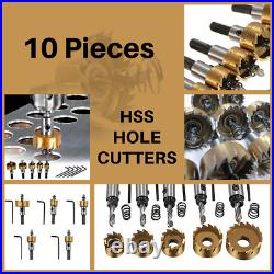 10 X Pieces HSS Titanium Drill Bit Hole Saw Stainless Steel Metal Alloy Cutter