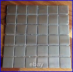 10 sqft 2 x 2 Stainless Steel Brushed Metal Tile 10 -12x12 sheets per item
