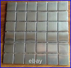 10 sqft 2 x 2 Stainless Steel Brushed Metal Tile 10 -12x12 sheets per item
