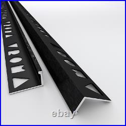 10x VROMA Tile Trim Edge Straight L-Shape- 2.5M Aluminium Chrome, Brushed, NEW