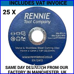115mm 4.5 THIN METAL CUTTING DISC BLADE FOR STEEL & STAINLESS / ANGLE GRINDER