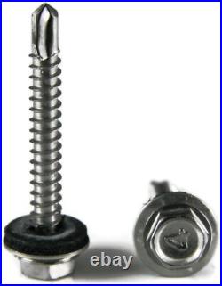 #12 Metal Roof Siding Screw Stainless Steel Roofing Screws withEPDM Washer QTY1000