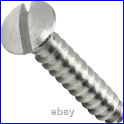 #12 Sheet Metal Screws Stainless Steel Oval Head Slotted Type A Tapping All Size