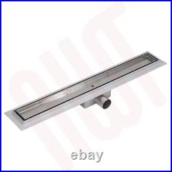 1500mm Linear Shower Drain Stainless Steel Wetroom Channel Tile Inlay (Design 9)