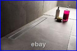 1500mm Linear Shower Drain Stainless Steel Wetroom Channel Tile Inlay (Design 9)