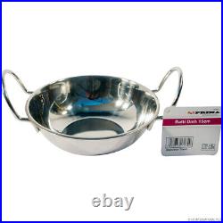 15cm Stainless Steel Indian Balti Karahi Metal Curry Serving Table Dish Bowl New