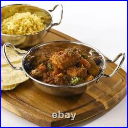 15cm Stainless Steel Indian Balti Karahi Metal Curry Serving Table Dish Bowl New