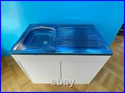 1.0 Bowl Reversible Stainless Steel Kitchen Sink with Base Unit 1000x600mm