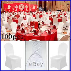 1-100pcs White Flat Arched Front Covers Chair Cover Wedding Party