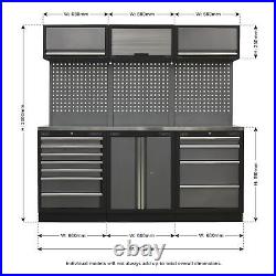 1x Sealey Stainless Steel Worktop Modular Storage System Combo Kit