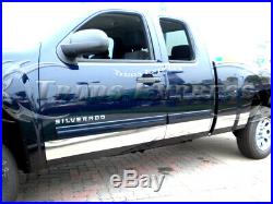 2007-2013 Chevy Silverado Extended Cab 6.5' Short Bed Rocker Panel Trim 14Pc 6