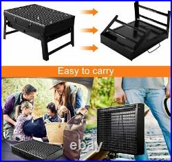 2021 Portable BBQ Barbecue Steel Charcoal Grill Outdoor Garden Party Fold Stove