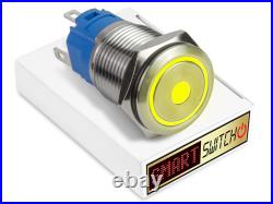 22mm Angel Eye Dot SPST Stainless Steel Push Button LED Metal Switch AE22