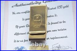 24K Gold Plated Stainless Steel Metal Money Clip Iron Man Logo Gift Boxed
