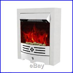 2KW Electric Fireplace Suite Insert MDF Suround Mantel LED Burning Fire Flame