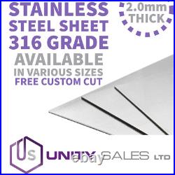 2.0mm STAINLESS STEEL SHEET 316 GRADE DP1 VARIOUS SIZES FREE CUSTOM CUT