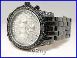2.25 Ct New Mens Jojo/Jojino/Joe Rodeo Metal 56 Black Diamond Watch Mj-1169
