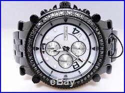 2.25 Ct New Mens Jojo/Jojino/Joe Rodeo Metal 56 Black Diamond Watch Mj-1172C