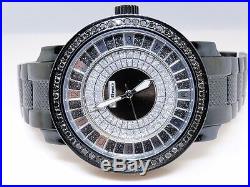 2.25 Ct New Mens Jojo/Jojino/Joe Rodeo Metal 56 Black Diamond Watch Pj-1037A