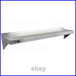 2 x Commercial Catering Stainless Steel Shelves Kitchen Wall Shelf Metal 1500mm