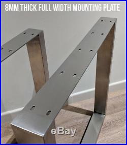 2 x STAINLESS STEEL Table Legs Designer / Industrial / Dining / Live Edge