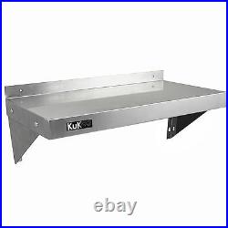 2 x Stainless Steel Shelves Commercial Catering Kitchen Wall Shelf Metal 900mm