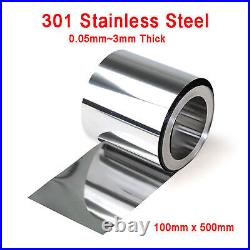301 Stainless Steel Sheet Plate Board Metal Sheet 0.05mm3mm Thick, 100mm×500mm