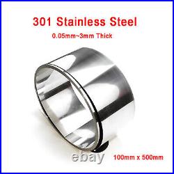 301 Stainless Steel Sheet Plate Board Metal Sheet 0.05mm3mm Thick, 100mm×500mm