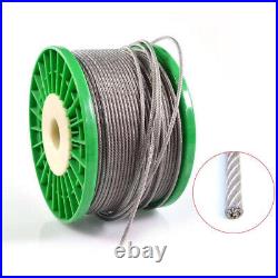304Stainless Steel Clear Black PVC Coated Wire Rope Lifting Metal Cable 0.6-12mm