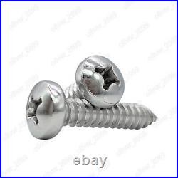 304 Stainless Steel M3.5 M3.9 M4.2-M6.3 Phillips Pan Head Self Tapping Screws