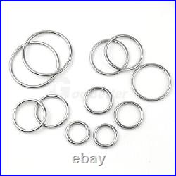 304 Stainless Steel O Ring Heavy Duty Solid Metal Round Rings Welded Smooth A2