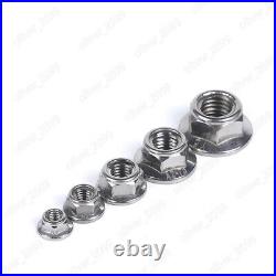 304 Stainless Steel Prevailing Torque Type All-metal Hex Nut Non-Serrated Flange