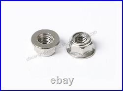 304 Stainless Steel Prevailing Torque Type All-metal Hex Nuts Serrated Flange