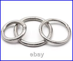 304 Stainless Steel Seamless Metal O Ring Welded Round Wire Dia 38mm