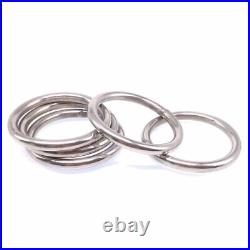 304 Stainless Steel Seamless Metal O Ring Welded Round Wire Dia 38mm