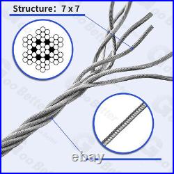 304 Stainless Steel Wire Rope Metal Cable Rigging 0.3mm 0.4mm 1mm 1.2mm 20mm