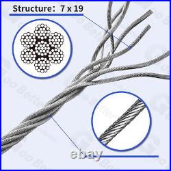 304 Stainless Steel Wire Rope Metal Cable Rigging 0.3mm 0.4mm 1mm 1.2mm 20mm