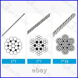 304 Stainless Steel Wire Rope Metal Cable Rigging 0.3mm 0.4mm 1mm 1.2mm 20mm