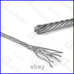 304 Stainless Steel Wire Rope Metal Cable Rigging 0.3mm 0.4mm 1mm 1.2mm 20mm