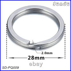 304 stainless steel flat key ring key chain metal jewelry accessories more sizes