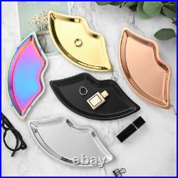 30PCS Jewelry Rack Metal Display Stand Lip shaped Tray Stainless Steel Storage