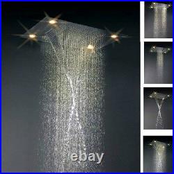 31 Large Rain Shower Set Faucet Double Waterfall Shower Super LED Shower Heads