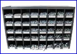 3,765 piece Stainless Steel 18-8 Nut Bolt & Washer Assortment w Metal Bolt Bin