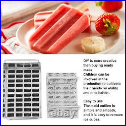 40PCS Stainless Steel Ice Cream Mould DIY Reusable Rustproof Metal Ice Lolly
