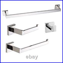 4-Piece Bathroom Accessory Set SUS 304 Stainless Steel Toilet Paper Holder