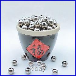 50/100Pcs Stainless Steel Solid Drilling Ball Round Spacer Beads 3 4 5 6 7-17mm