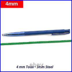 50 Meters Green PVC Coated A2 Stainless Steel Wire Rope Cable 4.0mm