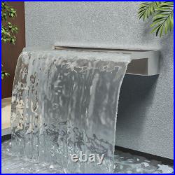 600mm Stainless Steel Waterfall WATER BLADE Cascade Koi Fish Pond 130mm Curtain