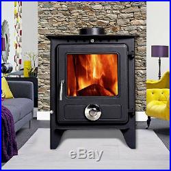 6.5KW Reepham Clean Burn Modern Log Burner Multifuel Woodburning Stove Fireplace